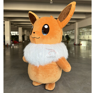 ชุดมาสคอตเป่าลมการ์ตูนสำหรับผู้ใหญ่ อีวุย พิคาชู ตัวละครสัตว์เดินได้ ตุ๊กตาขนนุ่ม ลดราคา ชุดมาสคอตพิคาชูเป่าลม - Product Image 2