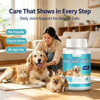 Comprimés de soutien articulaire pour animaux de compagnie, toutes races, chiens et chats, saveur poulet, probiotiques, calcium, régulent la microbiome intestinale, améliorent la digestion