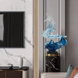 Hot-bán nhựa trừu tượng tác phẩm điêu khắc tay-sơn kích thước tùy chỉnh nghệ thuật trong nhà phòng khách sang trọng trang trí tác phẩm điêu khắc khách sạn - Product Image 2