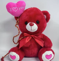 Ballons en forme de cœur colorés pour la Saint-Valentin - Jouet en peluche doux et câlin
