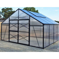 Serre verte extérieure de plain-pied de haute qualité petite serre en polycarbonate d'aluminium de mur pour la croissance des plantes
