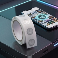 Etiqueta NFC regrabable N213/N215/N216, muestras gratuitas. Etiqueta NFC Wet Inlay de 25 mm para programación de URL.
