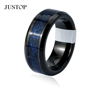Anillos Unisex de Tungsteno con Incrustaciones de Circonia Cúbica, Chapados en Oro de 18K, Diseño Geométrico Moderno para Uso Diario - Product Image 4