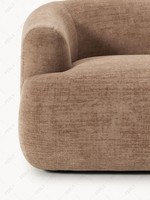 Canapé modulaire en velours pelucheux contemporain Ferly, en forme de L, pour appartement, salon familial, hall d'hôtel