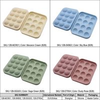 Bac à glaçons en silicone LFGB à 12 cavités en forme de balle de baseball, avec couvercle anti-débordement, moule à glace sans BPA, bac multicolore, fabrication en usine