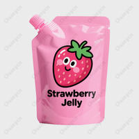 Feuille d'aluminium en plastique de forme spéciale imprimée sur mesure Stand up sac de poche à bec verseur pour jus de fruits liquide 250ml 500ml 1000ml 5 litres