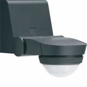 Rilevatore di Movimento a Infrarossi Hager Basic 360 Gradi IP55 10A Antracite - Product Image 1