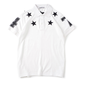 Camiseta Polo Unisex de Algodón Puro con Estrella de Cinco Puntas Bordada, Personalizable, Versátil, Nueva y Moderna para Parejas - Product Image 3