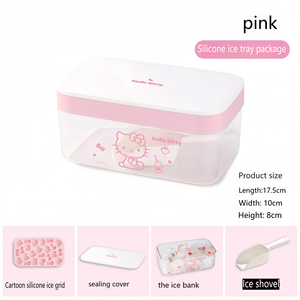 <span class=keywords><strong>Moule</strong></span> à glaçons en silicone réutilisable et écologique en forme de chat de dessin animé avec joint hermétique et couvercle pour la fabrication de glaçons - Product Image 5