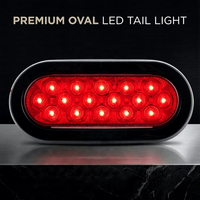 Feu arrière LED ovale 12V 16 LED haute luminosité 100% neuf pour camion, rouge, ambre, jaune, lampe de signalisation de remorque, marqueur, ajustement universel