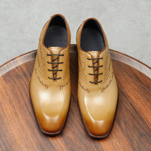 Zapatos Oxford de Hombre de Cuero Genuino Hechos a Mano, Estilo Italiano, de Lujo, con Cordones, para Otoño, Formales, Impermeables y Transpirables - Product Image 3