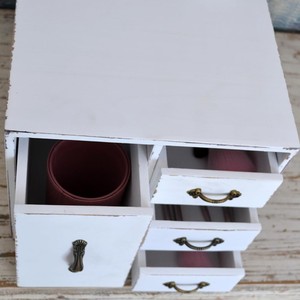 Retro Classic Black Cosmetic Organizer with <b>Drawers</b> Multifunctional Storage Box Desktop Entryway Use - Product Image 4