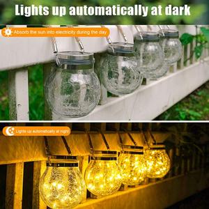 Luz Decorativa Portátil à Prova d'Água IP65, Luz LED <span class=keywords><strong>Solar</strong></span> para Jardim, Lâmpada de Jarro de Vidro Quebrado - Product Image 2