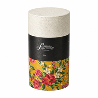 Emballage personnalisé en tube de carton écologique pour café, boîte ronde en papier de qualité alimentaire avec impression florale