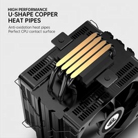 Refroidisseur de processeur de ventilateurs de PC de jeu à 4 caloducs haute performance avec refroidissement par ventilateur PWM 120mm pour ordinateur