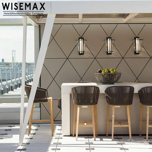 Meilleures ventes de tabourets confortables et luxueux Chaises de <span class=keywords><strong>bar</strong></span> Hôtel 5 étoiles <span class=keywords><strong>en</strong></span> bois de <span class=keywords><strong>teck</strong></span> Salon de jardin <span class=keywords><strong>en</strong></span> plein air Salle à manger Chaises de <span class=keywords><strong>bar</strong></span> tabouret haut - Product Image 5