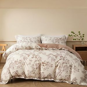 Juego de <span class=keywords><strong>Funda</strong></span> Nórdica Botánica, Juego de Ropa de Cama con Estampado de Hojas, <span class=keywords><strong>Funda</strong></span> Nórdica Suave para Dormitorio Moderno con Estampado de Hojas - Product Image 2
