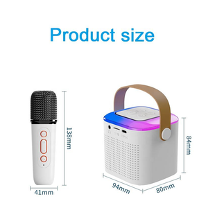 Xách tay homey1 máy Karaoke với RGB LED chiếu sáng mini Hệ thống loa và microphone tủ nhựa và BT kết nối - Product Image 6