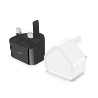 Chargeur rapide HNT 20W GaN Mini UK USB-C avec protection contre les surtensions OVP, matériau PC+ABS, certifié CE UKCA pour iPhone