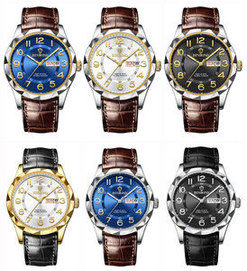Nouvelle Montre Homme de Luxe à Quartz Ronde 2026, Double <span class=keywords><strong>Calendrier</strong></span>, Étanche, Affichage Lumineux, Bracelet en Acier Inoxydable, Cadran Numérique, Style Business Décontracté - Product Image 6