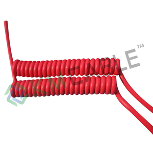 <span class=keywords><strong>Cable</strong></span> Eléctrico en Espiral KMCABLE con Revestimiento de PU, 2, 3, 4 y 5 Núcleos, Retráctil, Color Naranja - Product Image 6