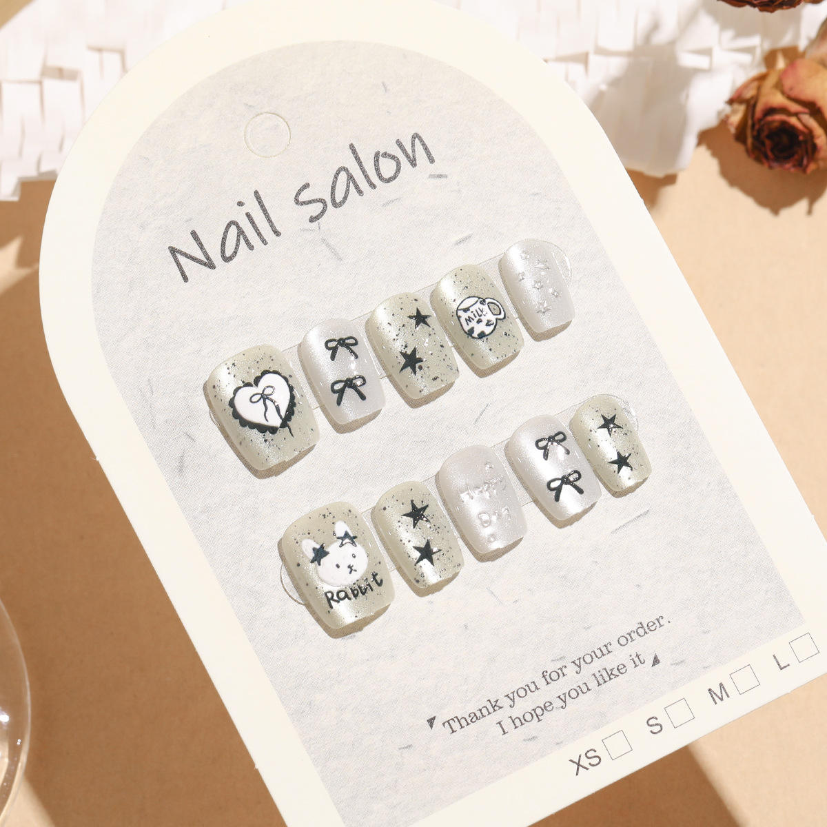 T522-T551 Custom Luxury Press on Nails Wholesale Artificial False Fake Nails High Quality French Tip Soft Gels Press on Nails