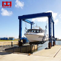 Grue de levage de bateaux électriques la plus vendue 80 tonnes 100 tonnes 200 tonnes 400 tonnes 500 tonnes Grue de levage mobile pour yachts Grue marine pour chantier naval