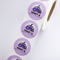 Étiquettes autocollantes rondes personnalisées en vinyle imperméable pour gobelets de crème glacée, résistantes au congélateur, pour l'emballage de desserts congelés