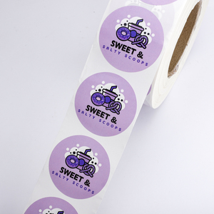 Étiquettes autocollantes rondes personnalisées en vinyle imperméable pour gobelets de crème glacée, résistantes au congélateur, pour l'emballage de desserts congelés - Product Image 5