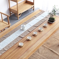 Nouvelle table à thé en bois massif de style chinois avec pieds en fer à cheval, personnalisable, durable, ensemble de table et de chaises de salle à manger pour usage hôtelier