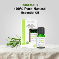 Lot en gros d'huiles essentielles naturelles de romarin 100% pures, 15 ml, 12 parfums, pour aromathérapie, approvisionnement direct usine