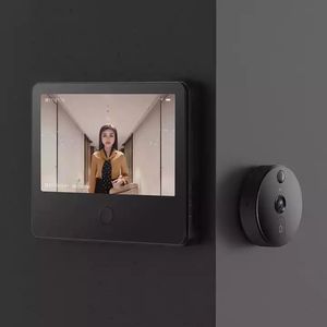 Nouvelle sonnette vidéo intelligente Xiaomi <span class=keywords><strong>Smart</strong></span> Cat Eye 1S, caméra de porte-miroir, écran IPS 5 pouces, vision nocturne infrarouge, reconnaissance faciale IA, antivol - Product Image 3
