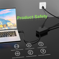 Chargeur USB C pour ordinateur portable 65W 45W compatible avec les ordinateurs portables et les Chromebook Lenovo, adaptateur secteur USB Type C