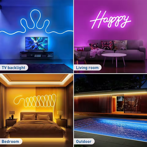 Tira de luces de neón RGB de 5V, 3M, 5M, USB, cinta Flexible impermeable, luces de neón con Control remoto <span class=keywords><strong>Bluetooth</strong></span> para decoración del hogar - Product Image 6