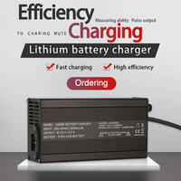 Chargeur personnalisé OEM/ODM 24V 13A avec écran Oled utilisation CE pour moto électrique Ebike fauteuil roulant