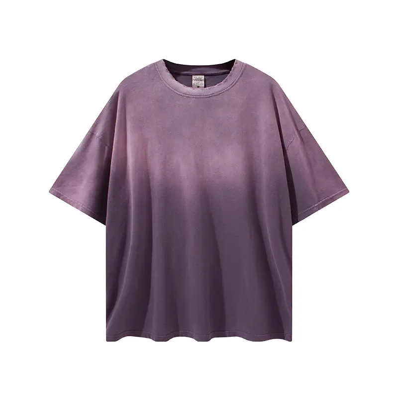 OEM製造バルクオンブルTシャツユニセックス男性女性グラデーションプリントTシャツプレーンTシャツ昇華グラデーションプリントTシャツ