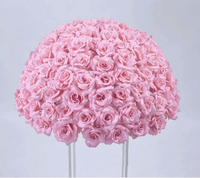 Vente en gros de grandes boules de fleurs artificielles roses blanches pour la décoration de mariage