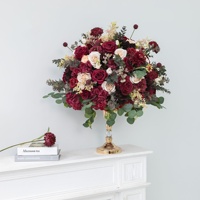 Hotselling 60cm centerpiece bruiloft decoratie kunstmatige zijden bloemenbal hoge kwaliteit op maat gemaakte tafelbloem realistisch