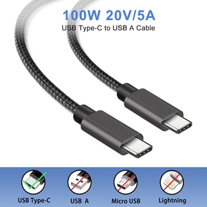 Le migliori vendite di tipo C maschio a tipo C cavo maschio PD 60W/3A USB 2.0 <span class=keywords><strong>linea</strong></span> dati nera - Product Image 5