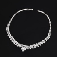Parure de bijoux étanche en argent S925 avec moissanite et zircone, style arabe, pour femme, pour fiançailles et mariage, fournitures personnalisées