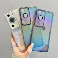 Étui dégradé Laser de luxe pour Huawei P40 P50 P60 Pro Mate 60 40 50 Pro Honor 50 60 70 80 90 Magic5 couverture souple antichoc transparente