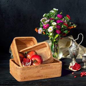 3 шт., корзины для хранения из ротанга - Product Image 5