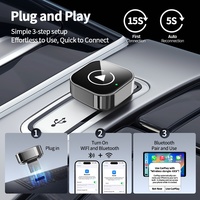 Adaptador USB Inalámbrico Mini CarPlay, Conexión Rápida BT WIFI, Plug & Play, Convierte CarPlay Cableado de Fábrica a Inalámbrico para iPhone