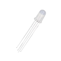 Diode LED Pixel RGB WS2812 5mm 4 broches à lentille laiteuse 1,8-3,2V, angle de faisceau de 60 degrés, 2000-5500mcd pour l'éclairage de clavier à couleurs magiques