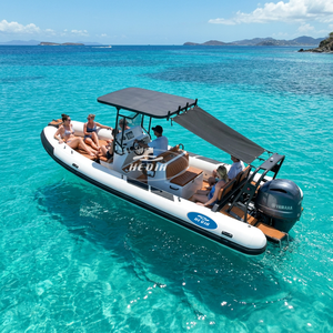 <span class=keywords><strong>Bateau</strong></span> semi-rigide gonflable Hedia CE haute performance <span class=keywords><strong>de</strong></span> 7 m (23 <span class=keywords><strong>pieds</strong></span>) Orca Hypalon, modèle 700 Deep V, en aluminium, pour la pêche en mer, type RIB Europe - Product Image 2