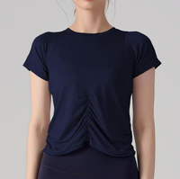 JAC22 B3585 Nouveau T-shirt d'été pour femmes à col rond et manches courtes