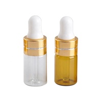 Flacons compte-gouttes en verre ambré et transparent Doully 1ml/2ml/3ml/5ml flacons d'huile essentielle avec sérigraphie modèle MNJY001
