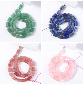 Perles d'agate <span class=keywords><strong>de</strong></span> Quartz en cristal <span class=keywords><strong>de</strong></span> guérison, pièces, <span class=keywords><strong>de</strong></span> forme cylindrique, accessoires <span class=keywords><strong>de</strong></span> bijouterie - Product Image 4