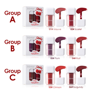 Mini mirror <strong>lip</strong> gloss black technology formula <strong>Tiny</strong> <strong>Lip</strong> Glaze, Jelly <strong>Lips</strong> with Sparkling Light Dew Water, Long-lasting 2pcs/set - Product Image 1