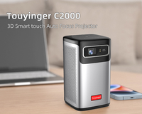 Touyinger C2000 Mini projecteur portable 1080p Wifi pour films mobiles en extérieur, pour usage personnel et pour les fêtes